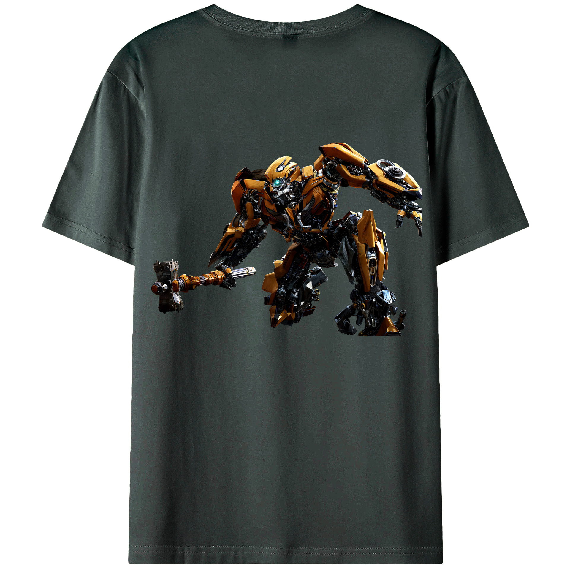 （画像用） Transformers トランスフォーマー 綿100％ メンズ半袖Tシャツ（バックプリント） 通気性